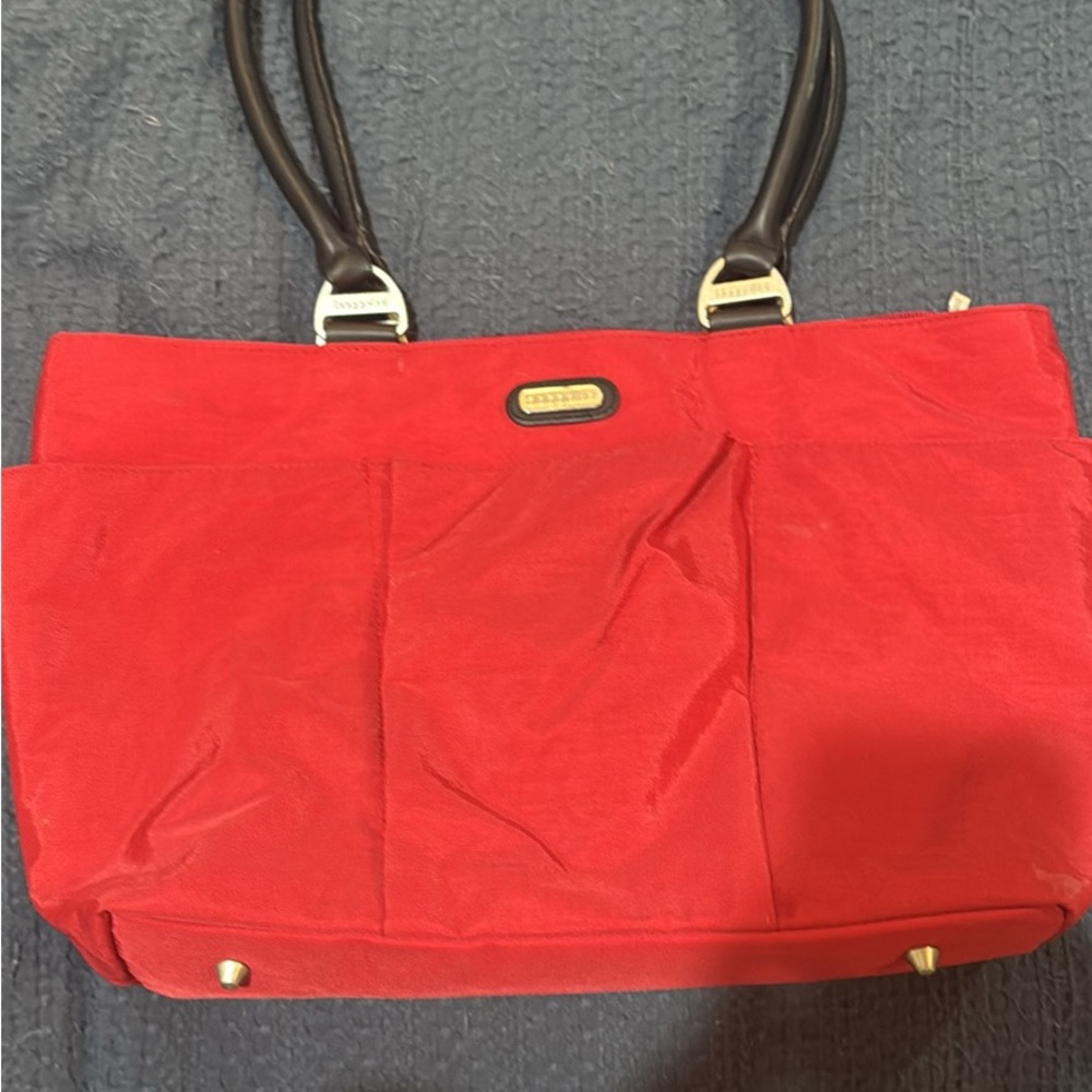 Baggallini Red Tote with Black Handles